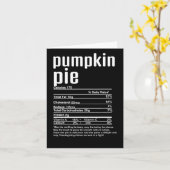 Thanksgiving kerstpompoen Pie Nutritional Fac Kaart (Gele Bloem)