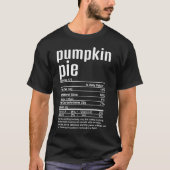 Thanksgiving kerstpompoen Pie Nutritional Fac T-shirt (Voorkant)
