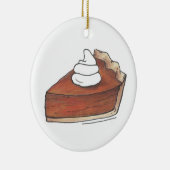 Thanksgiving kerstpompoen Pie Slice Dessert Keramisch Ornament (Rechts)