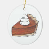 Thanksgiving kerstpompoen Pie Slice Dessert Keramisch Ornament (Links)
