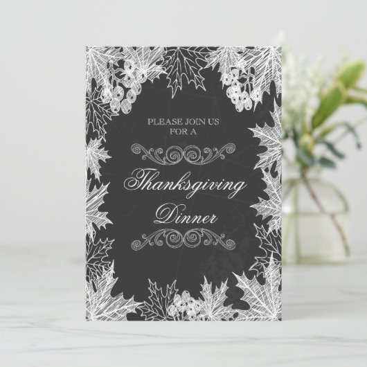 Thanksgiving keukenbord kaart (Staand voorkant)