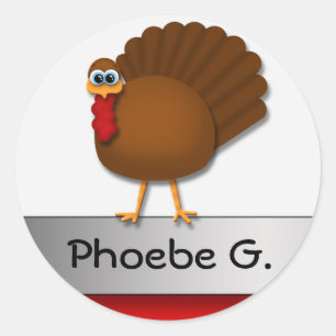 Thanksgiving keukenetiketten ronde sticker