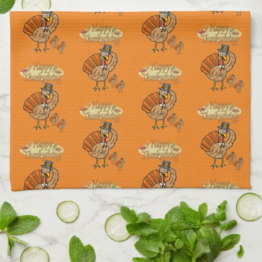 Thanksgiving keukenhanddoek (Gevouwen)