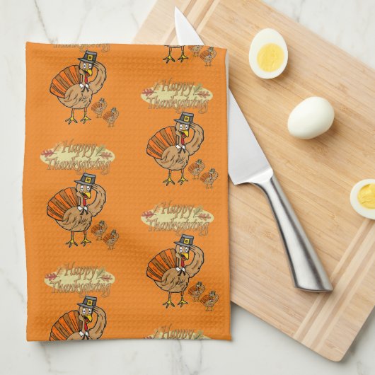 Thanksgiving keukenhanddoek (Quarter Fold)