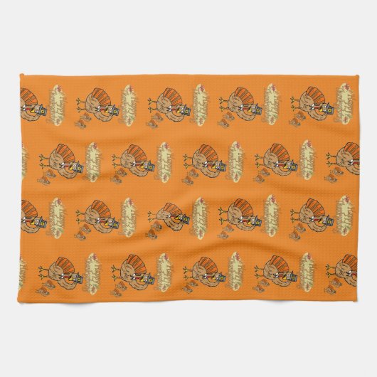 Thanksgiving keukenhanddoek (Horizontaal)