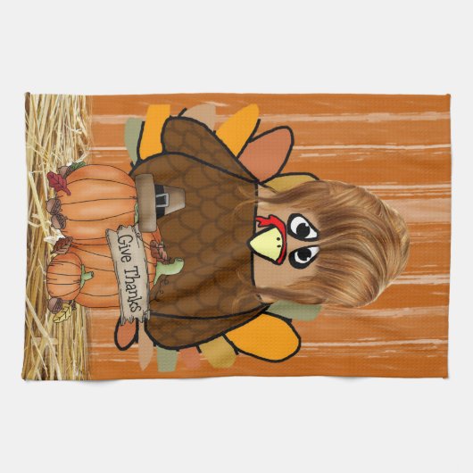 Thanksgiving keukenhanddoek (Horizontaal)