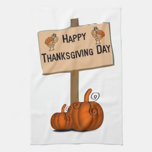 Thanksgiving keukenhanddoek (Verticaal)