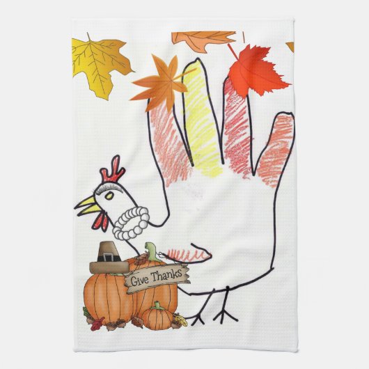 Thanksgiving keukenhanddoek (Verticaal)