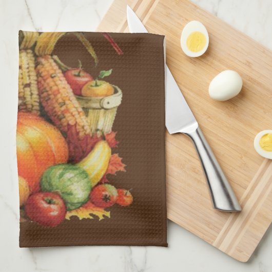 Thanksgiving keukenhanddoek (Quarter Fold)