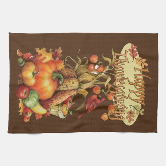 Thanksgiving keukenhanddoek (Horizontaal)