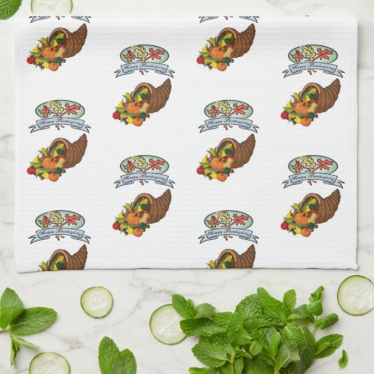 Thanksgiving keukenhanddoek (Gevouwen)