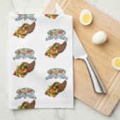 Thanksgiving keukenhanddoek (Quarter Fold)