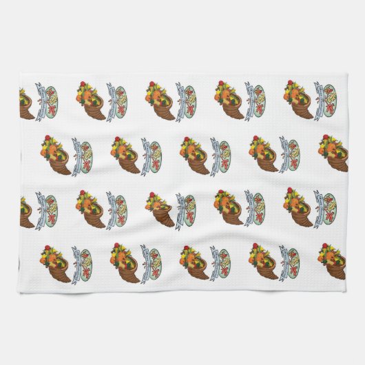 Thanksgiving keukenhanddoek (Horizontaal)
