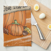 Thanksgiving keukenhanddoek (Quarter Fold)