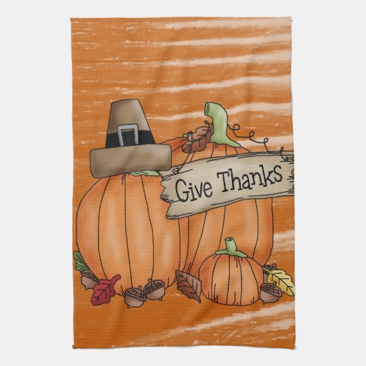 Thanksgiving keukenhanddoek (Verticaal)