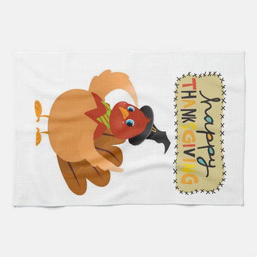 Thanksgiving keukenhanddoek (Horizontaal)