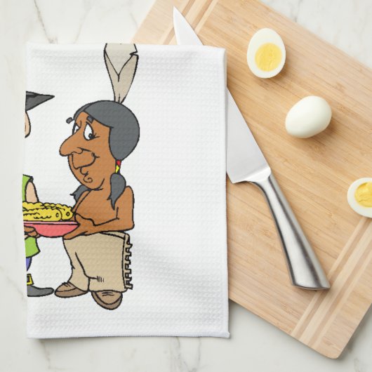 Thanksgiving keukenhanddoek (Quarter Fold)