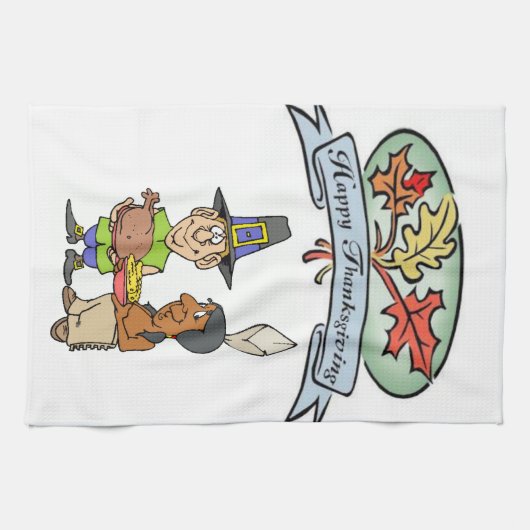 Thanksgiving keukenhanddoek (Horizontaal)