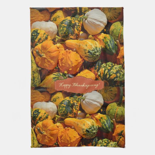 Thanksgiving keukenhanddoek (Verticaal)