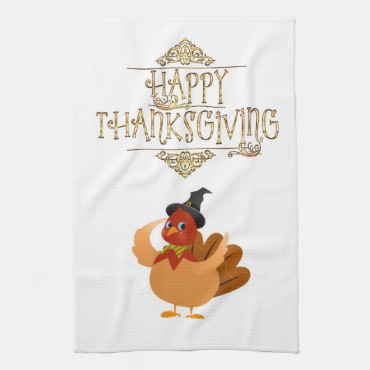 Thanksgiving keukenhanddoek (Verticaal)