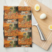 Thanksgiving keukenhanddoek (Quarter Fold)