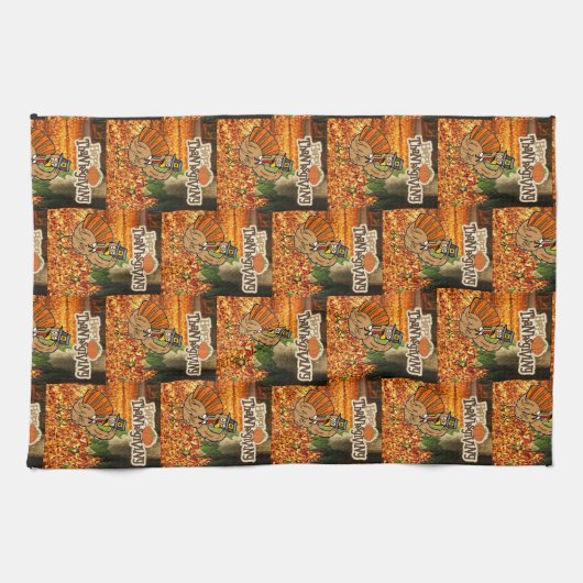 Thanksgiving keukenhanddoek (Horizontaal)