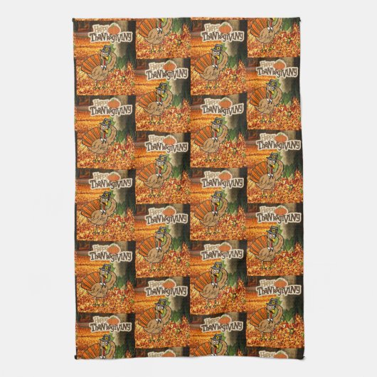 Thanksgiving keukenhanddoek (Verticaal)