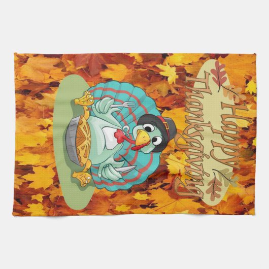 Thanksgiving keukenhanddoek (Horizontaal)