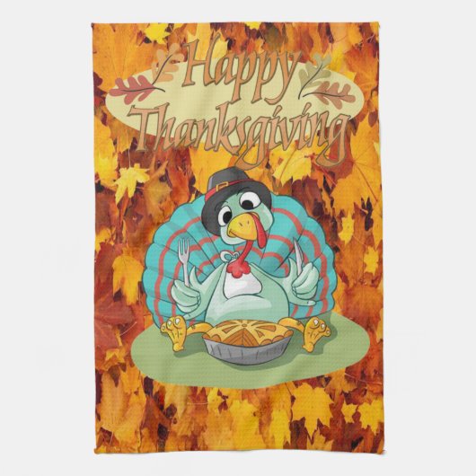 Thanksgiving keukenhanddoek (Verticaal)