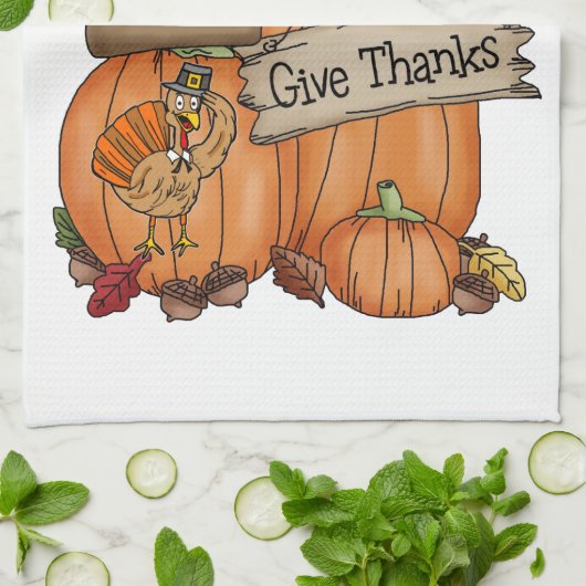 Thanksgiving keukenhanddoek (Gevouwen)