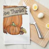 Thanksgiving keukenhanddoek (Quarter Fold)