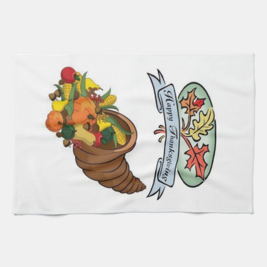 Thanksgiving keukenhanddoek (Horizontaal)