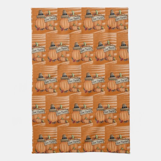 Thanksgiving keukenhanddoek (Verticaal)