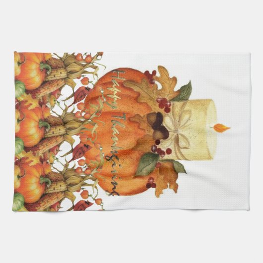 Thanksgiving keukenhanddoek (Horizontaal)