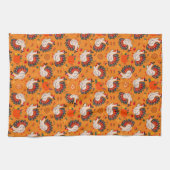 Thanksgiving keukenhanddoek diner Patroon (Horizontaal)