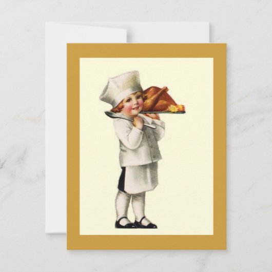 Thanksgiving Kind Kind Kaas Turkije INVITATIES Kaart (Voorkant)