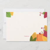 Thanksgiving Kind Verjaardagsuitnodiging Kaart (Achterkant)