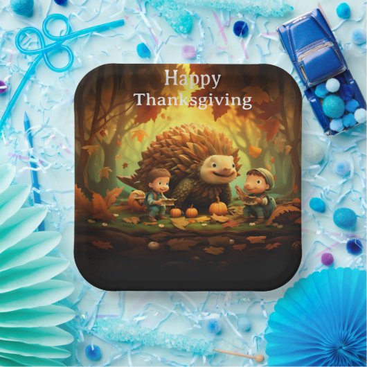 Thanksgiving Kinder 11 Papieren Bordje (Feest)