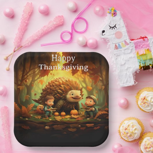 Thanksgiving Kinder 11 Papieren Bordje (Feest)