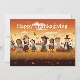 Thanksgiving Kinder 12 Feestdagenkaart