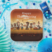 Thanksgiving Kinder 12 Papieren Bordje (Feest)