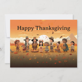 Thanksgiving Kinder 13 Feestdagenkaart