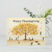 Thanksgiving Kinder 14 Feestdagenkaart (Staand voorkant)