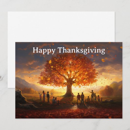 Thanksgiving Kinder 15 Feestdagenkaart (Voorkant / Achterkant)