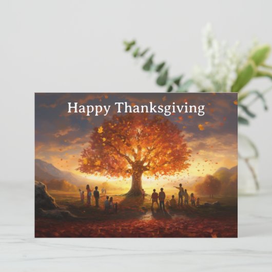 Thanksgiving Kinder 15 Feestdagenkaart (Staand voorkant)