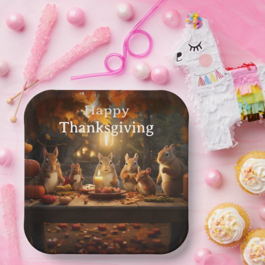 Thanksgiving Kinder 16 Papieren Bordje (Feest)