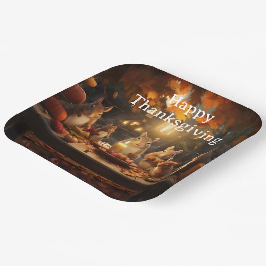 Thanksgiving Kinder 16 Papieren Bordje (Gebogen)