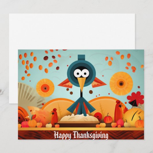 THANKSGIVING KINDER 1 FEESTDAGENKAART (Voorkant / Achterkant)