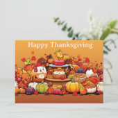 THANKSGIVING KINDER 3 FEESTDAGENKAART (Staand voorkant)