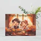 THANKSGIVING KINDER 7 FEESTDAGENKAART (Staand voorkant)